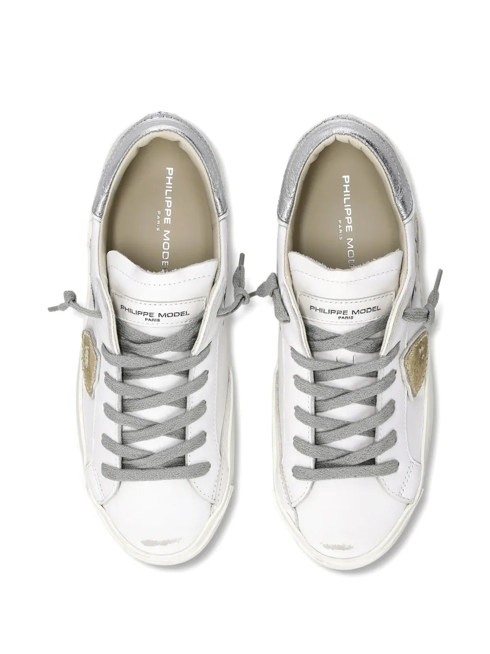Philippe Model Paris Prsx Triangle Patch Trainers — White — Size US M 3.5 - US W 5 — Top View