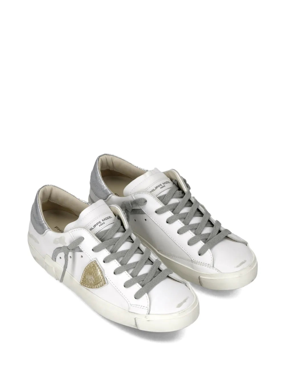 Philippe Model Paris Prsx Triangle Patch Trainers — White — Size US M 3.5 - US W 5 — Side View