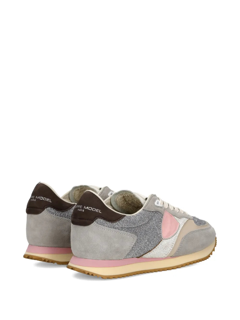 Philippe Model Paris Blville Glitter Panelled Trainers — Same as shown — Size US M 3.5 - US W 5 — Top View