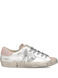 Philippe Model Paris Prsx Glitter Heel Trainers — White — Size US M 3.5 - US W 5 — Front View