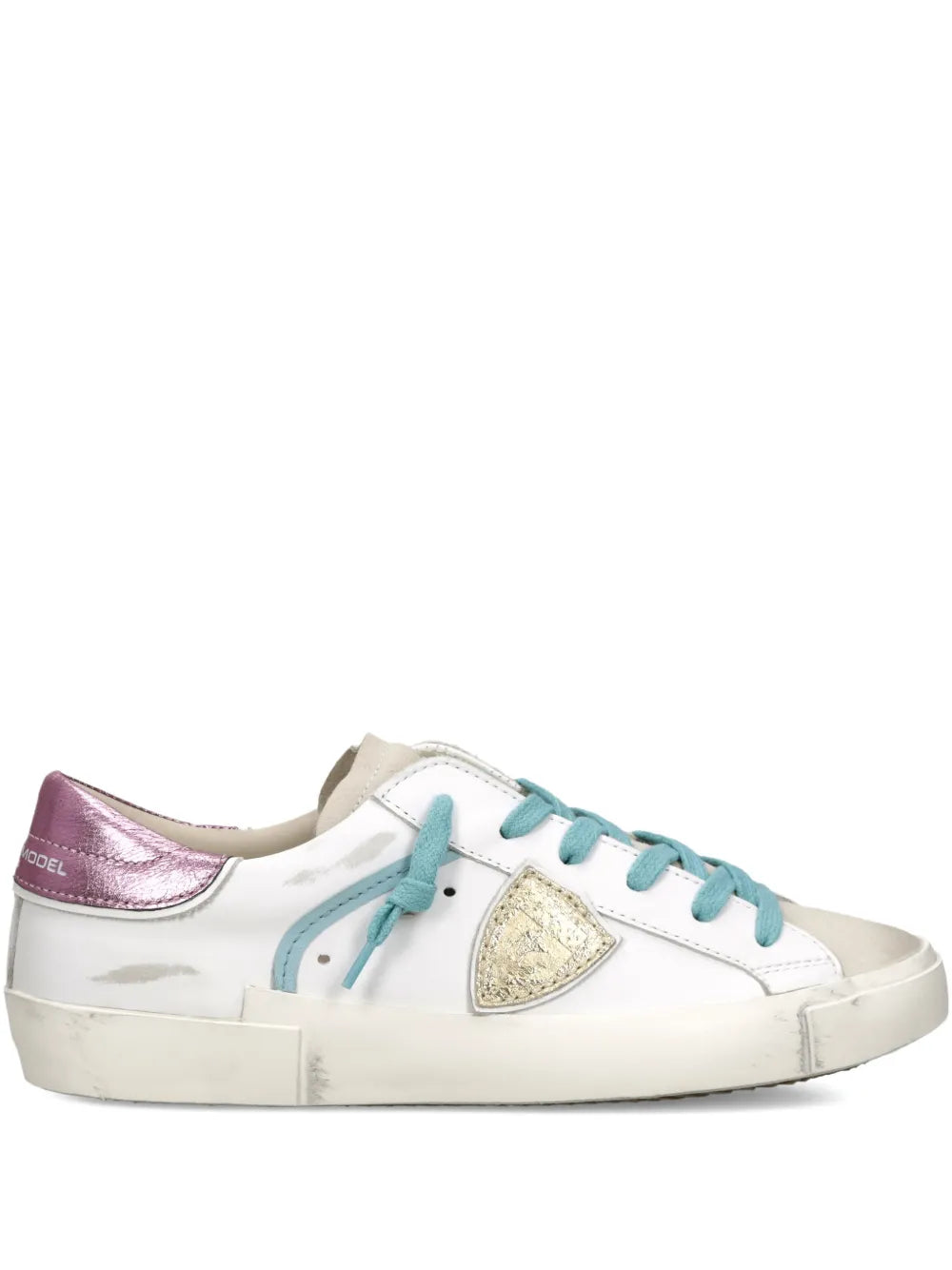 Philippe Model Paris Triangle-Logo Trainers — White — Size US M 3.5 - US W 5 — Front View