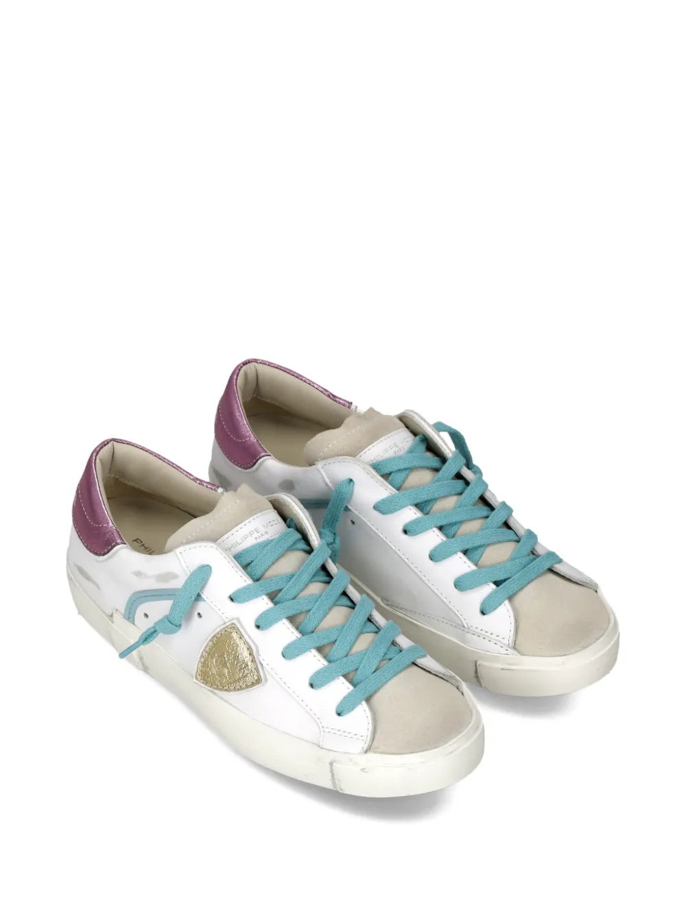 Philippe Model Paris Triangle-Logo Trainers — White — Size US M 3.5 - US W 5 — Side View