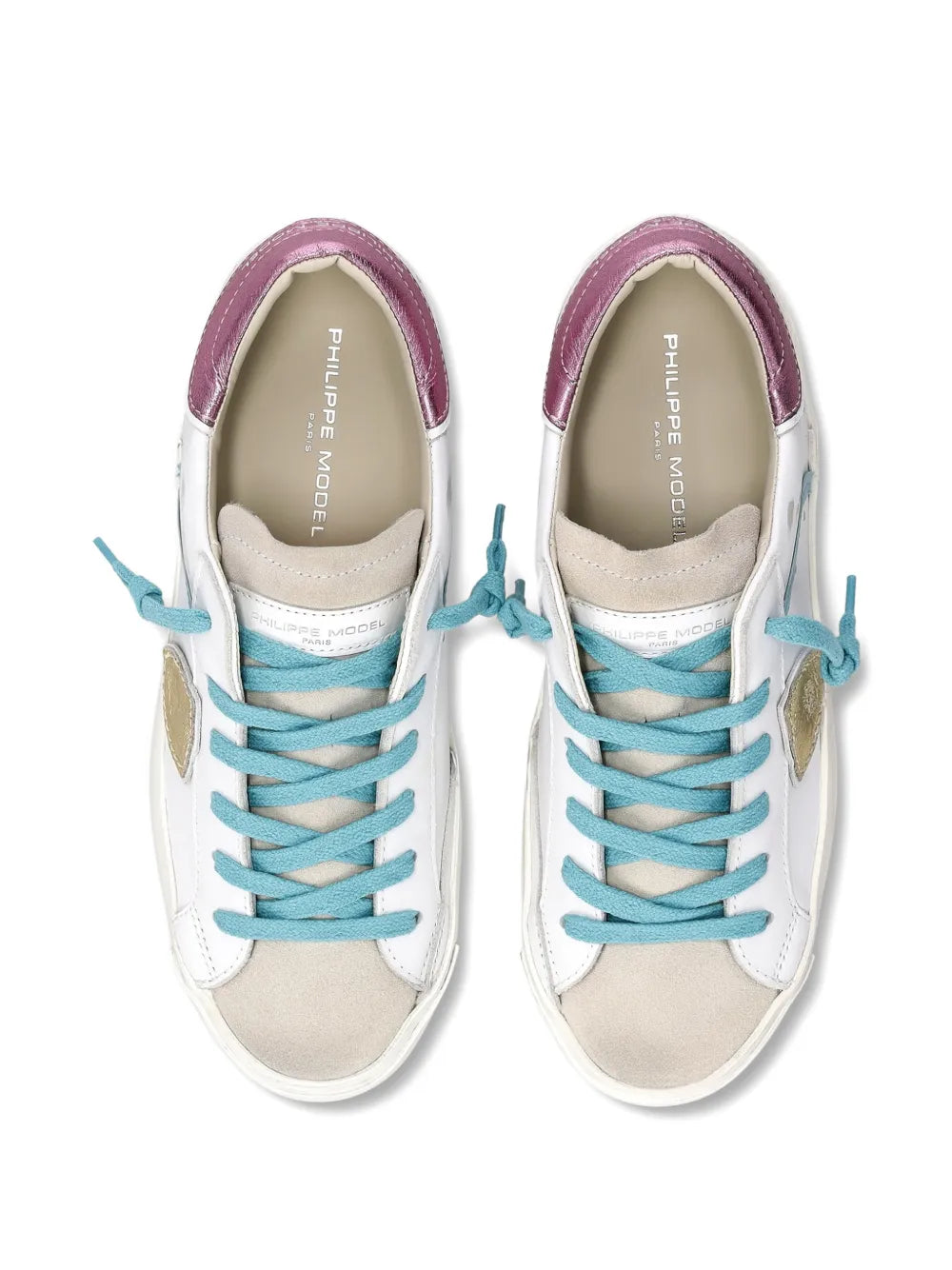Philippe Model Paris Triangle-Logo Trainers — White — Size US M 3.5 - US W 5 — Back View