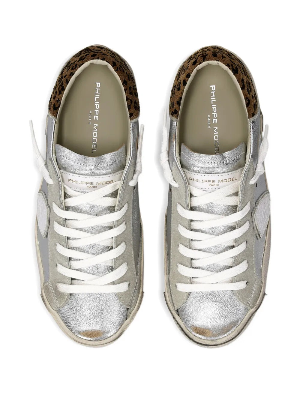 Philippe Model Paris Prsx Leopard-Print Low Trainers — Same as shown — Size US M 3.5 - US W 5 — Top View