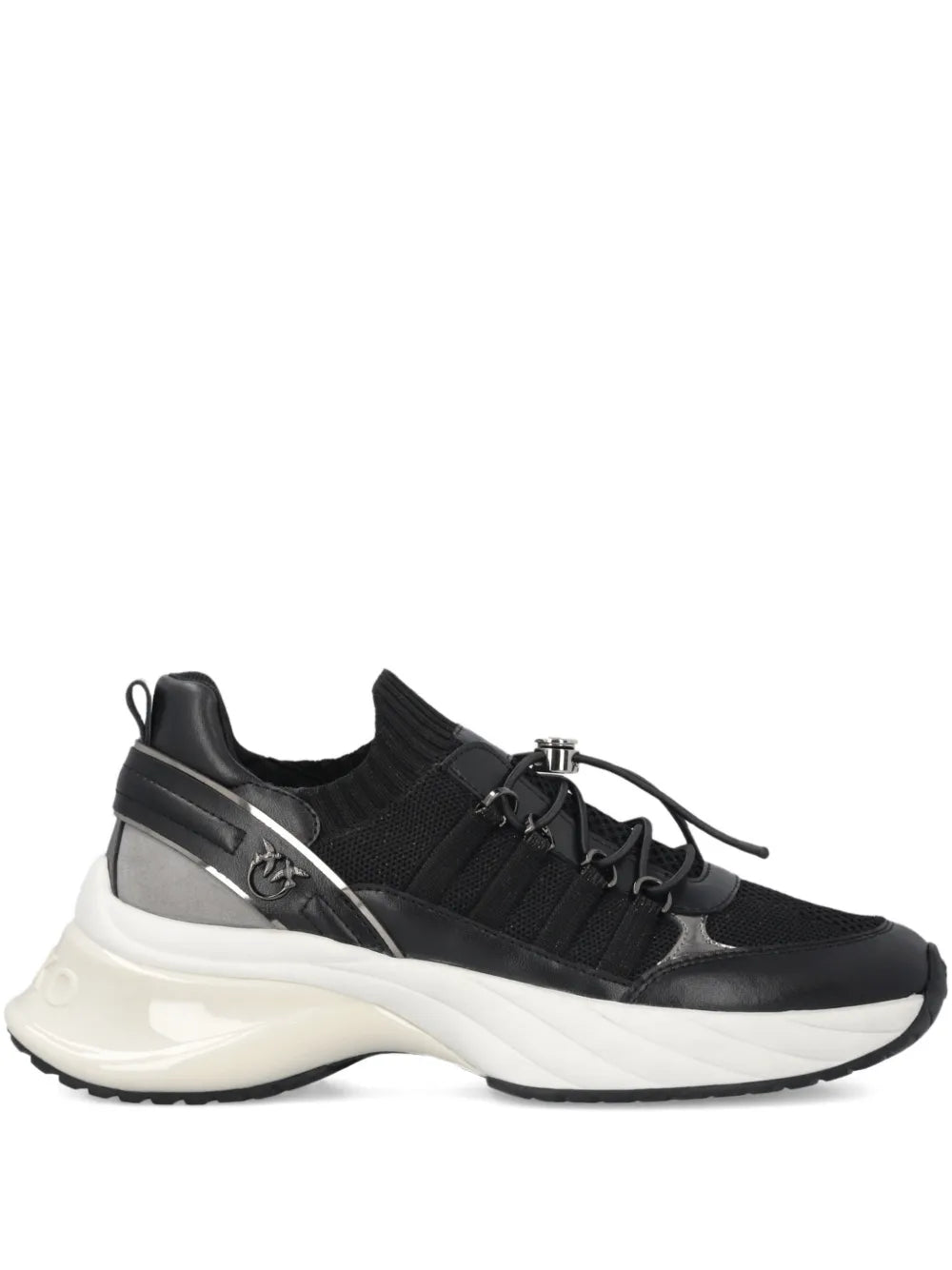 PINKO Ariel Lace-Up Panelled — Black — Size US M 3.5 - US W 5 — Front View