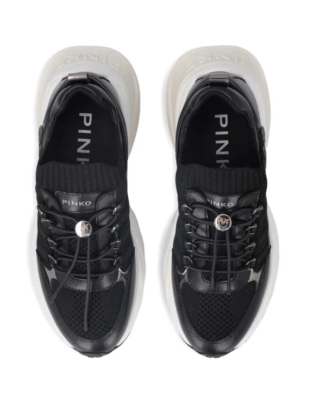 PINKO Ariel Lace-Up Panelled — Black — Size US M 3.5 - US W 5 — Detail View