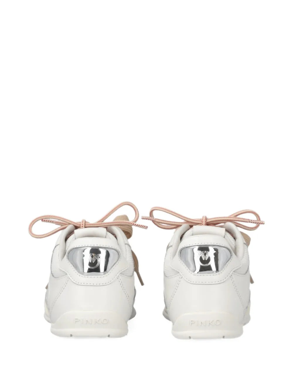PINKO Logo-Lettering Lace-Up — White — Size US M 3.5 - US W 5 — Back View