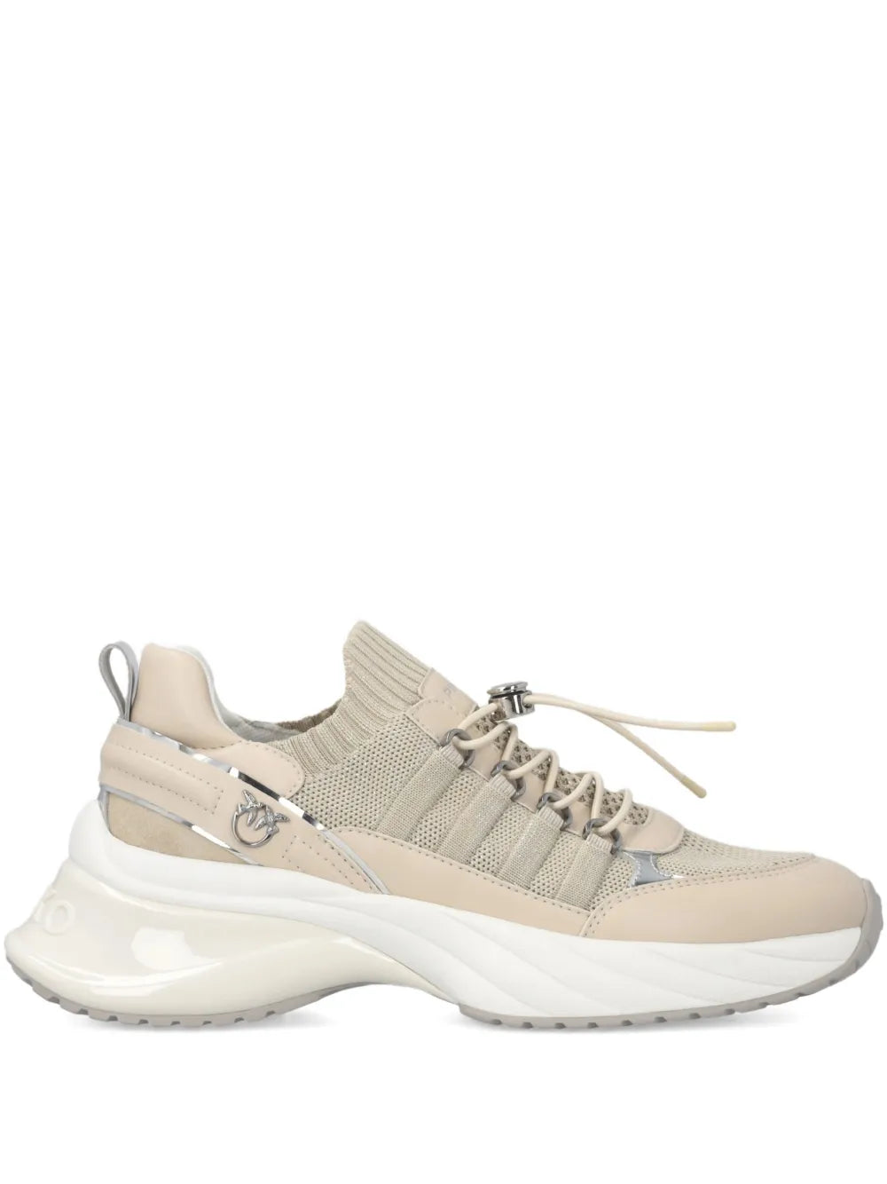 PINKO Ariel Lace-Up — Beige — Size US M 3.5 - US W 5 — Front View
