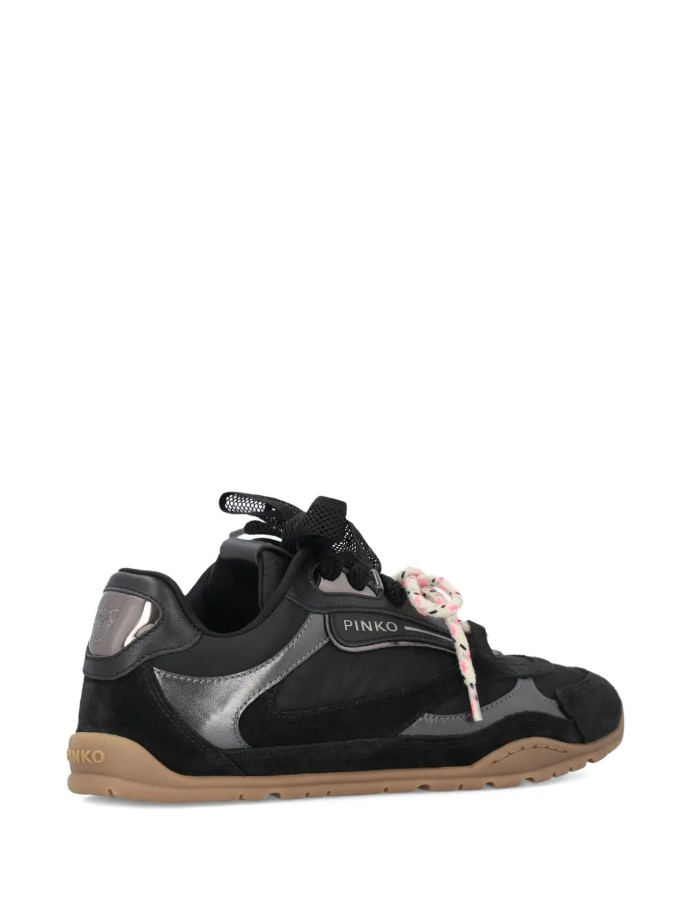 PINKO Lace-Up Panelled — Black — Size US M 3.5 - US W 5 — Back View