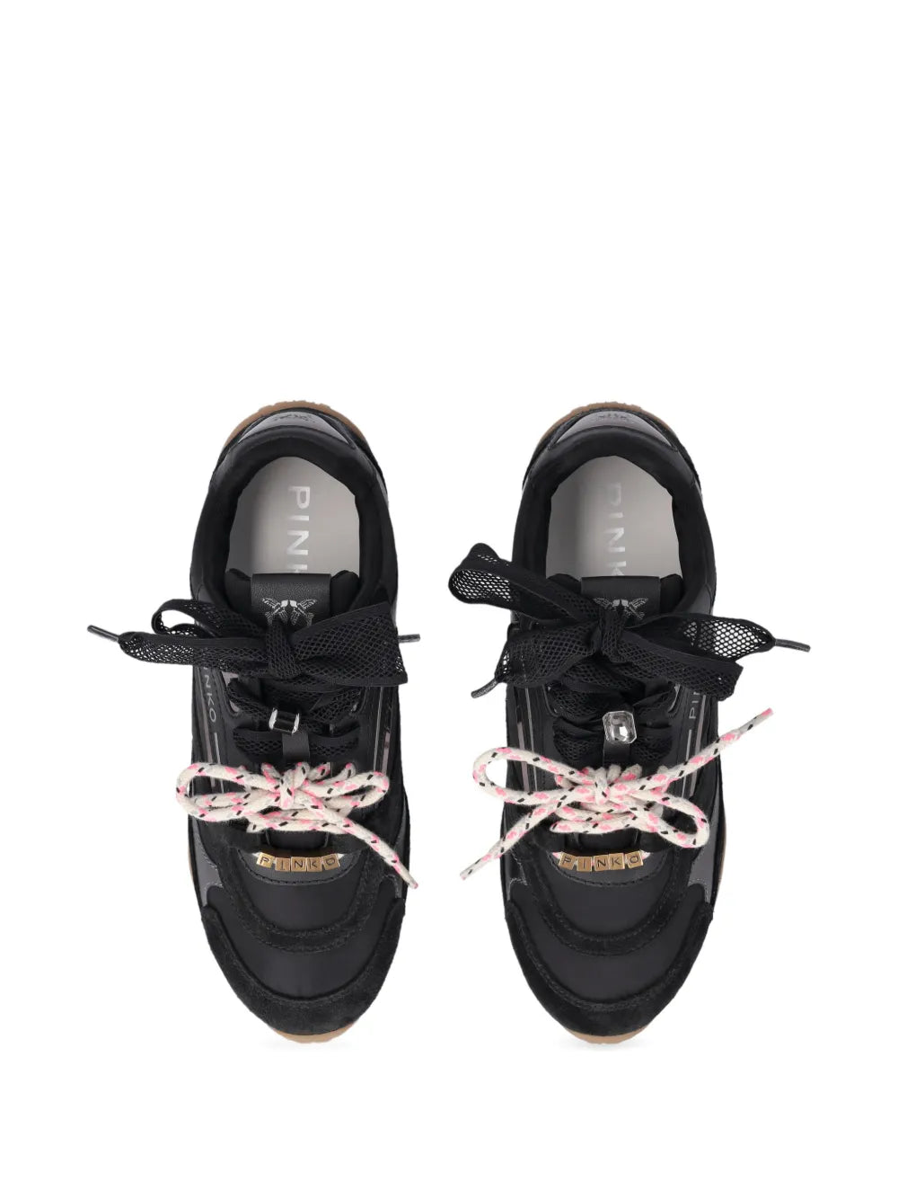 PINKO Lace-Up Panelled — Black — Size US M 3.5 - US W 5 — Detail View