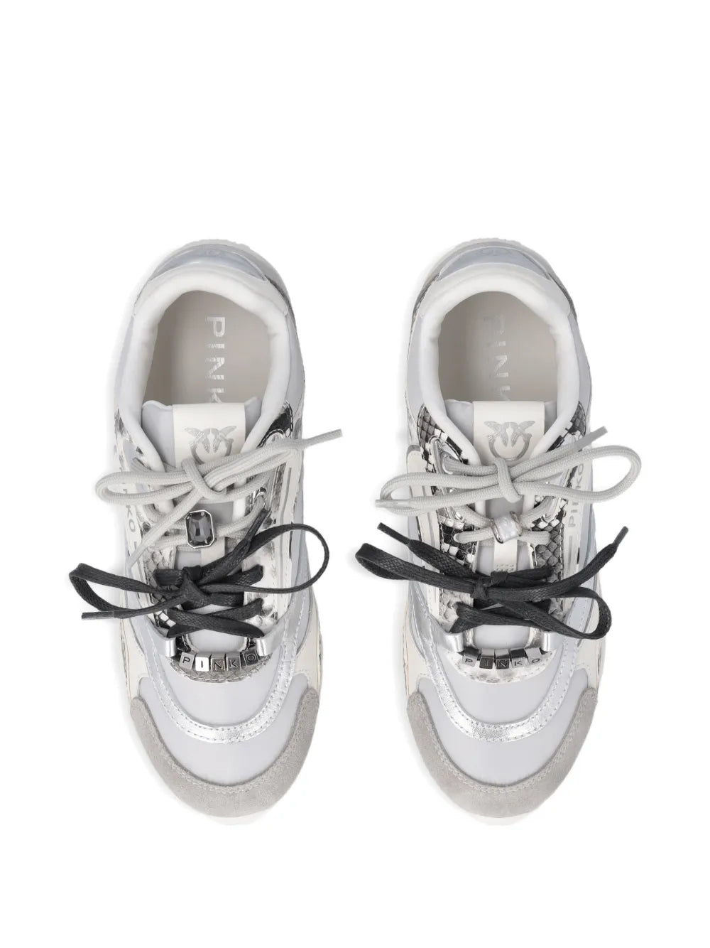 PINKO Logo Lace-Up — Grey — Size US M 3.5 - US W 5 — Detail View
