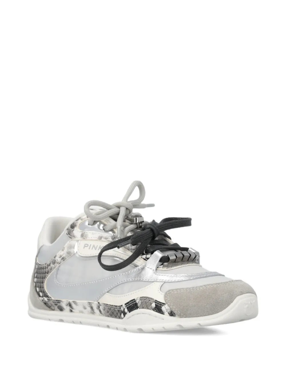 PINKO Logo Lace-Up — Grey — Size US M 3.5 - US W 5 — Side View