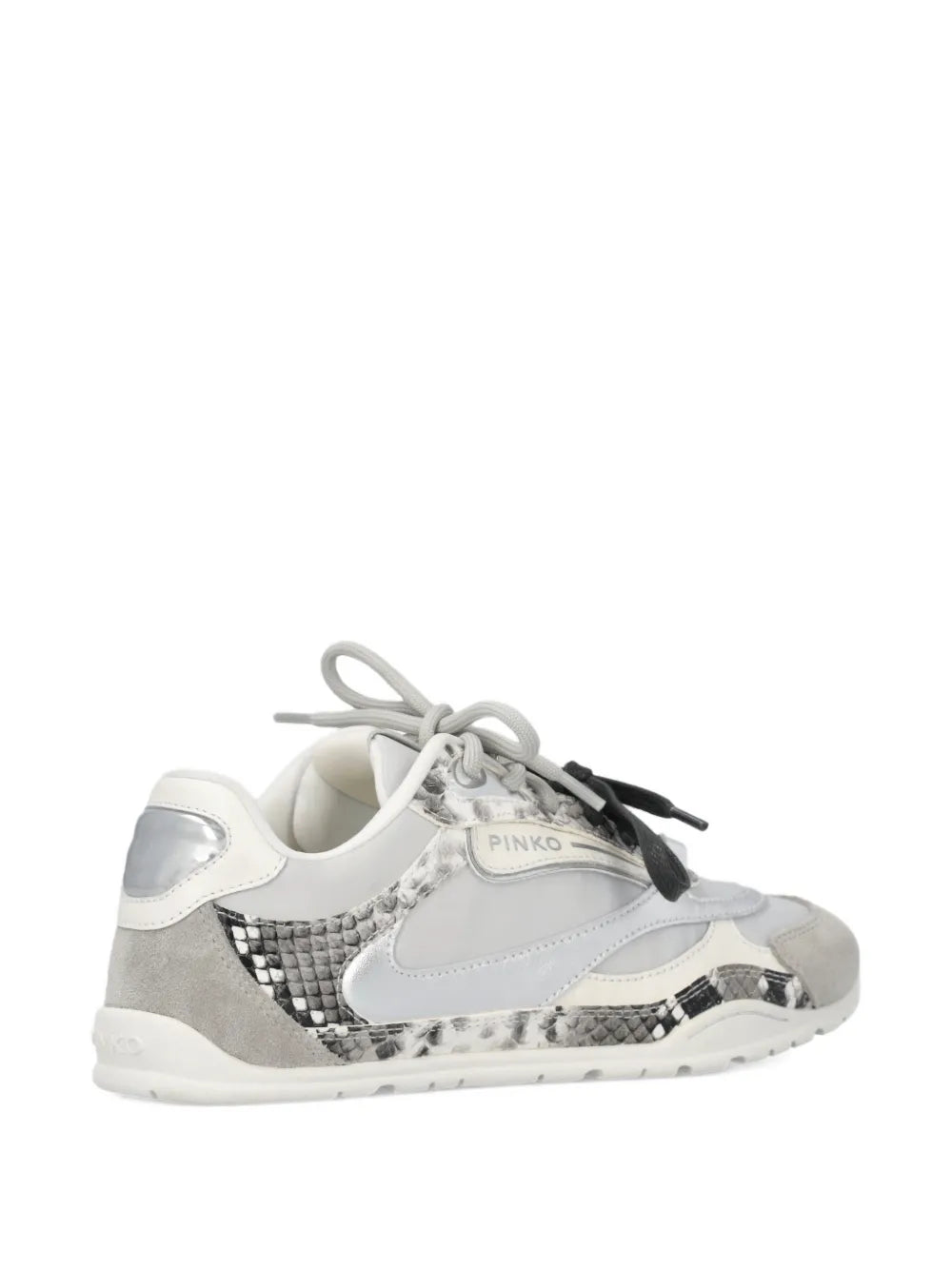 PINKO Logo Lace-Up — Grey — Size US M 3.5 - US W 5 — Back View
