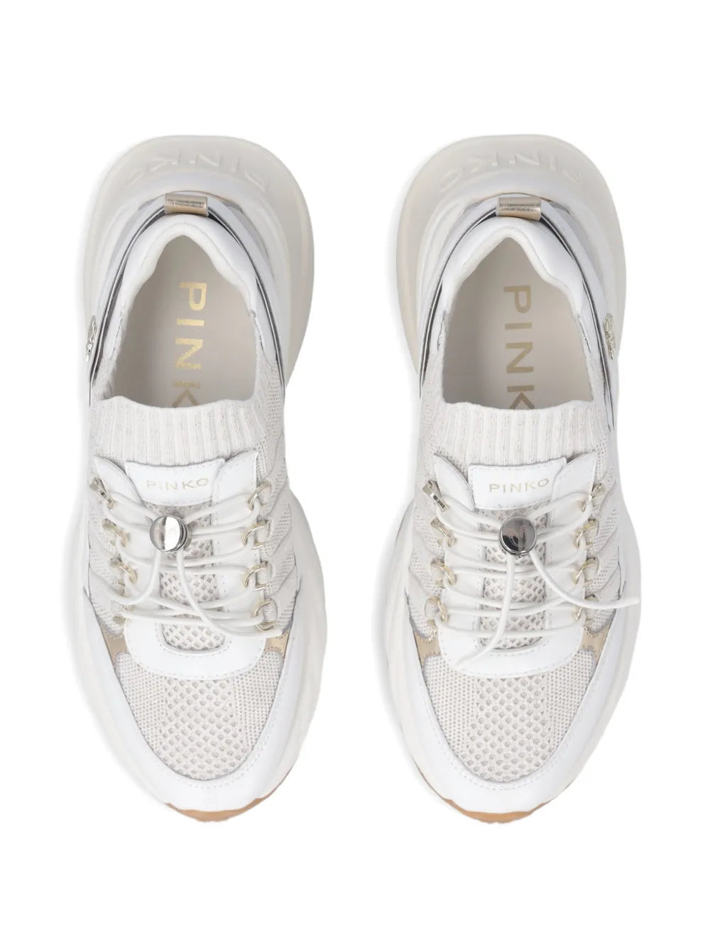 PINKO Ariel Lace-Up — White — Size US M 3.5 - US W 5 — Detail View
