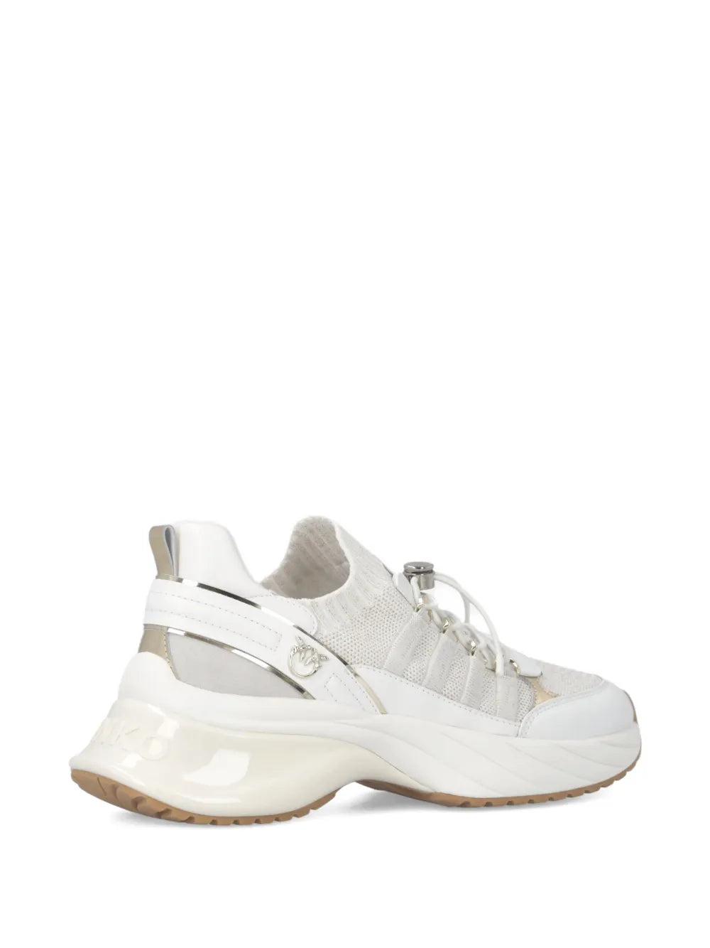 PINKO Ariel Lace-Up — White — Size US M 3.5 - US W 5 — Back View