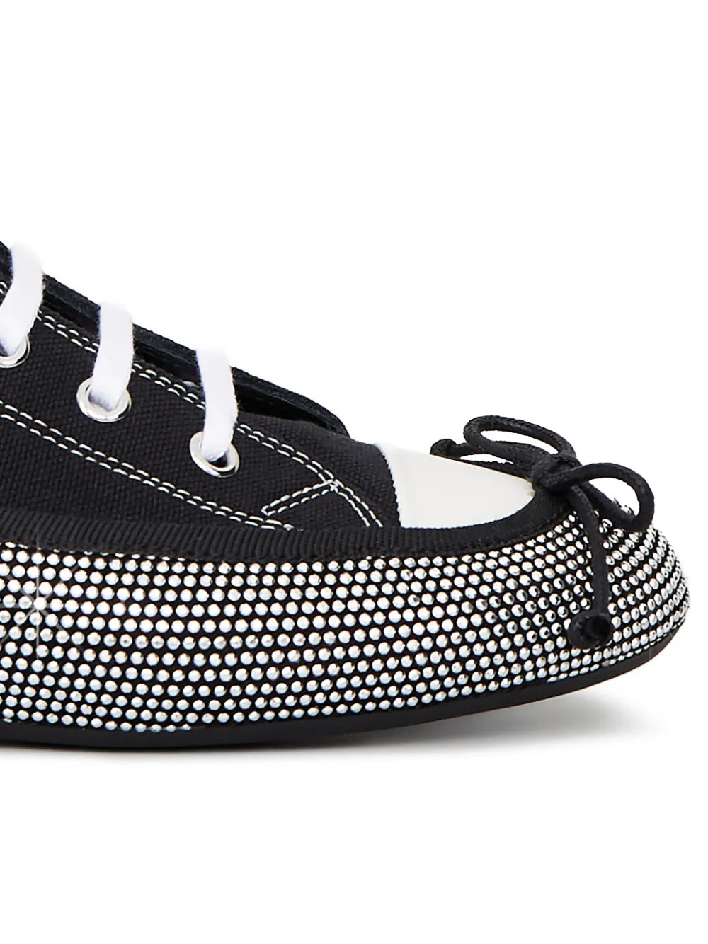Marco De Vincenzo Crystal-Embellished Lace-Up — Black — Size US M 3.5 - US W 5 — Side View