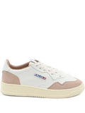 Autry Medalist Suede-Panel Low-Top — White — Size US M 3.5 - US W 5 — Front View