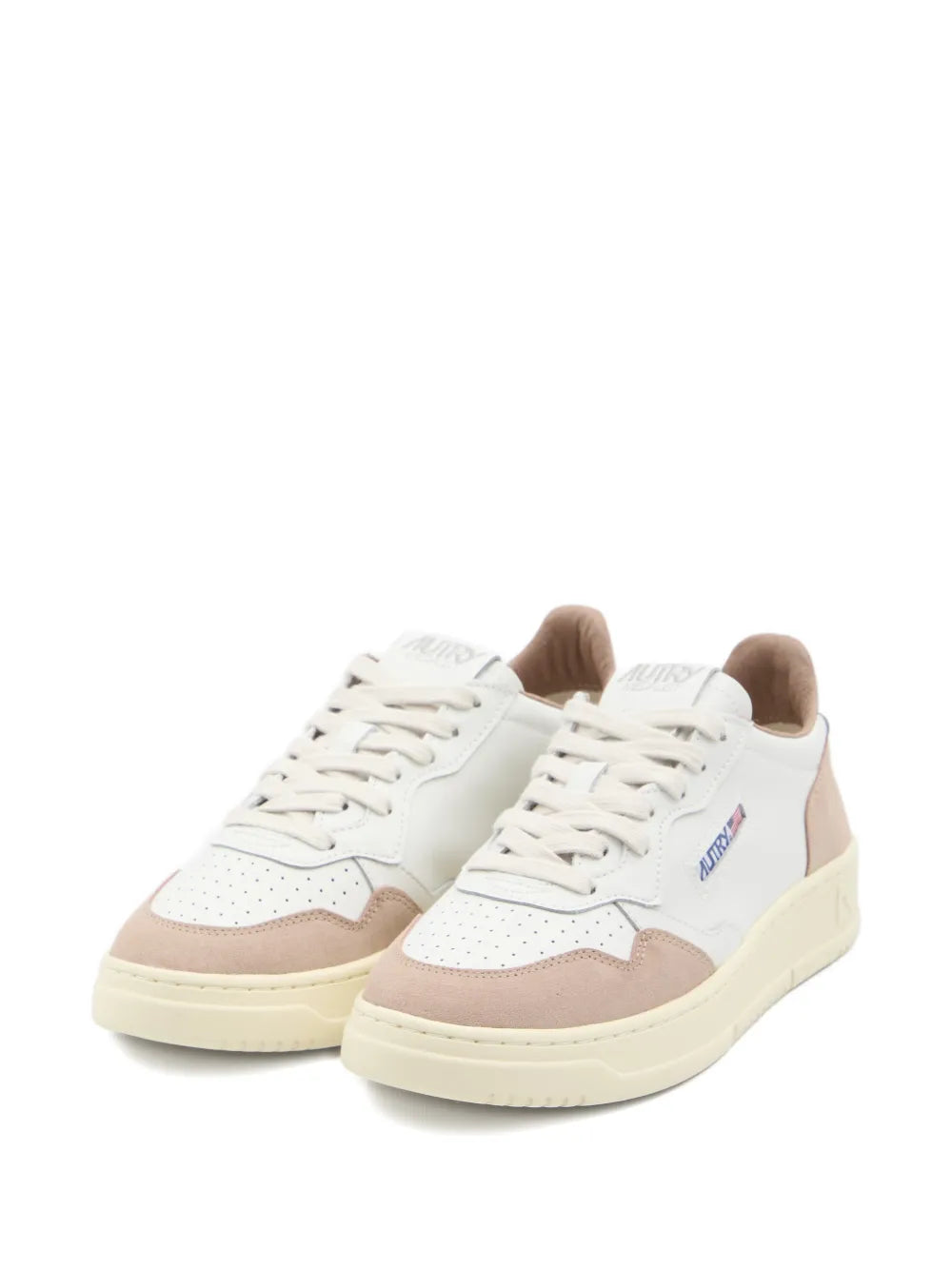 Autry Medalist Suede-Panel Low-Top — White — Size US M 3.5 - US W 5 — Side View
