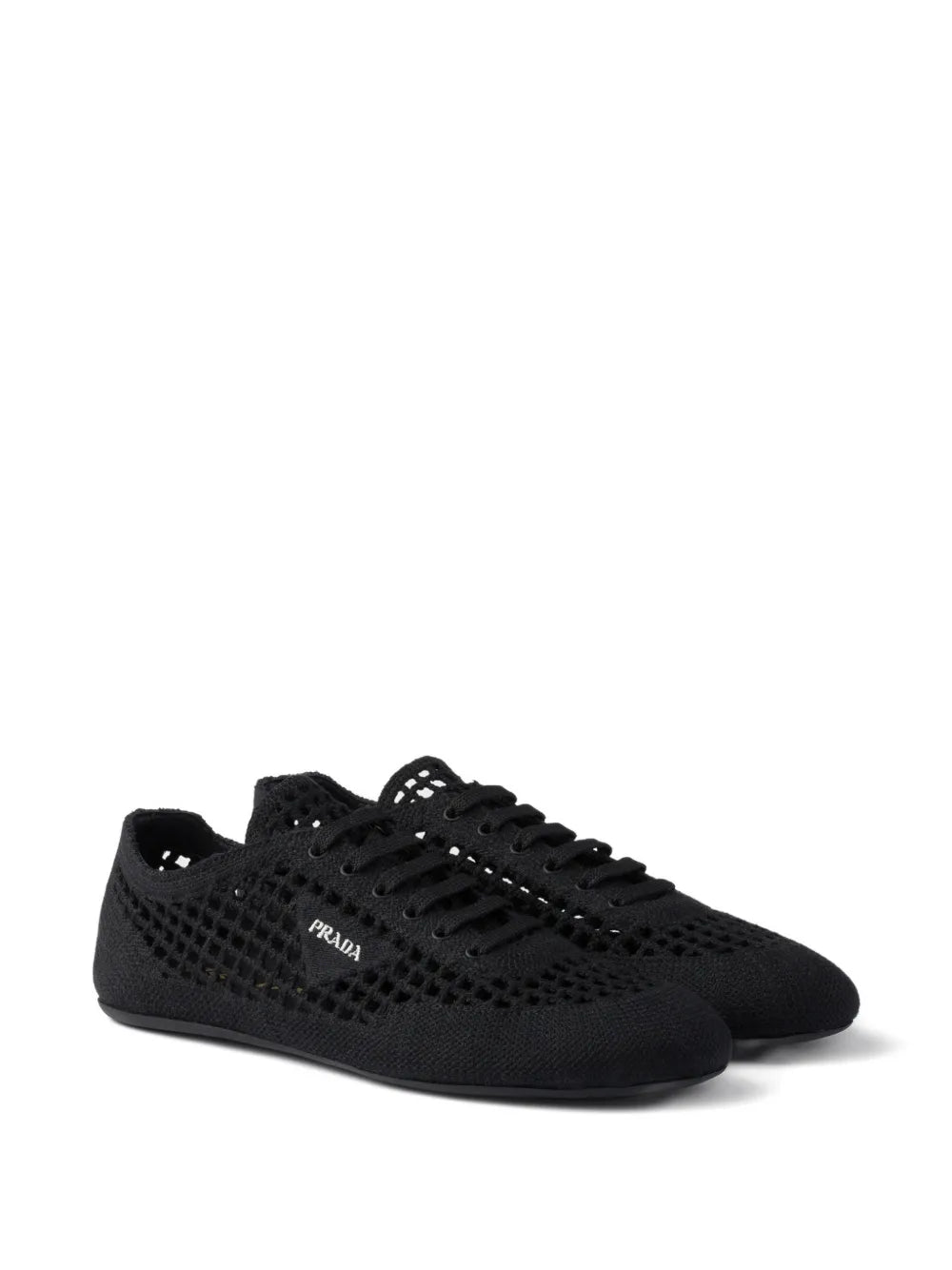 Prada Round-Toe Lace-Up — Black — Size US M 3.5 - US W 5 — Side View