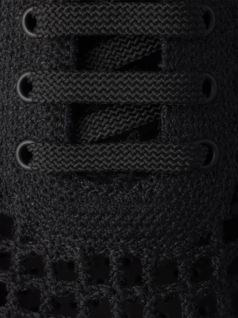 Prada Round-Toe Lace-Up — Black — Size US M 3.5 - US W 5 — Detail View