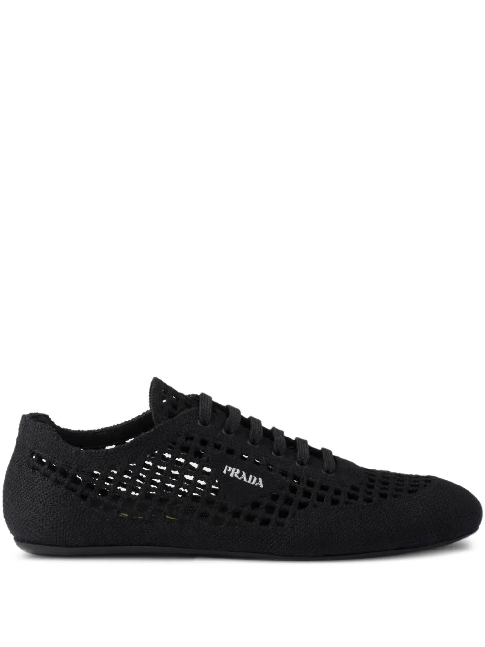 Prada Round-Toe Lace-Up — Black — Size US M 3.5 - US W 5 — Front View