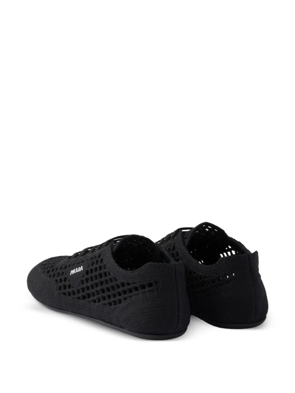 Prada Round-Toe Lace-Up — Black — Size US M 3.5 - US W 5 — Back View