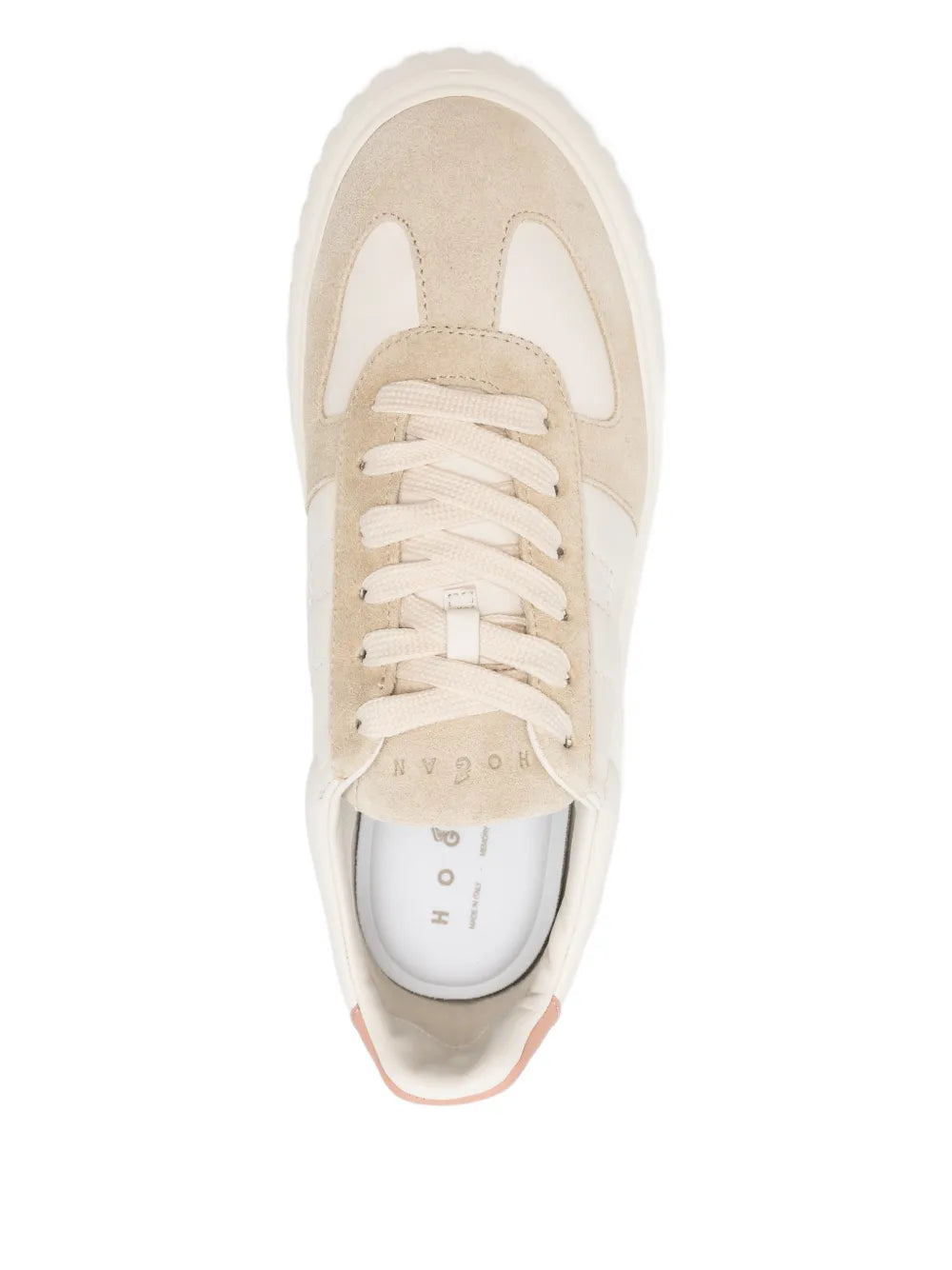 Hogan H-Stripe Platform — Cream — Size US M 3.5 - US W 5 — Top View