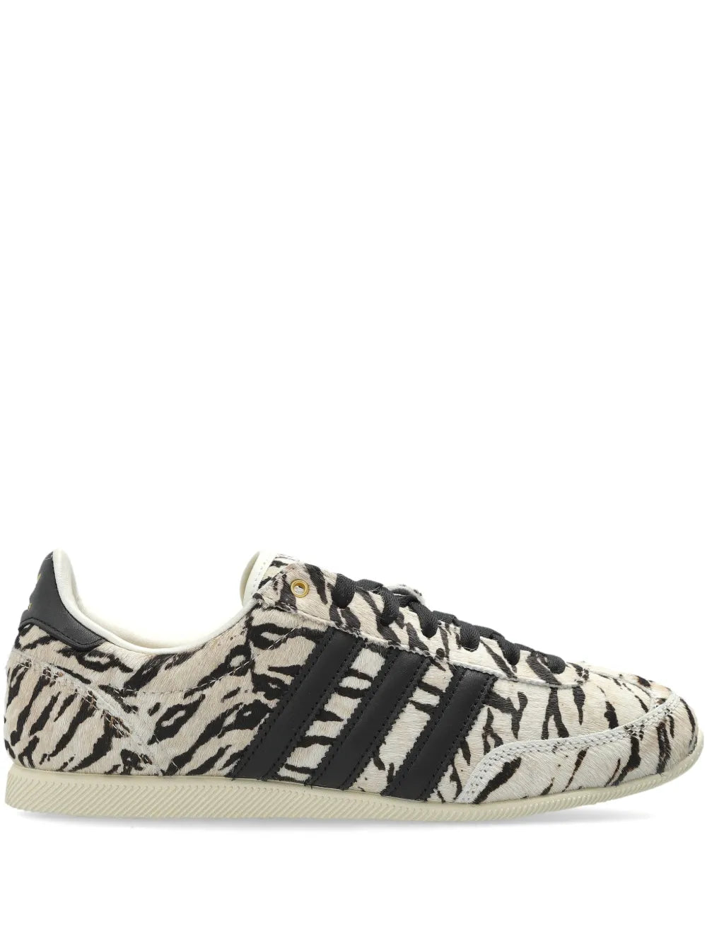 adidas Striped Three Stripe Trainers — White — Size US M 3.5 - US W 5 — Front View