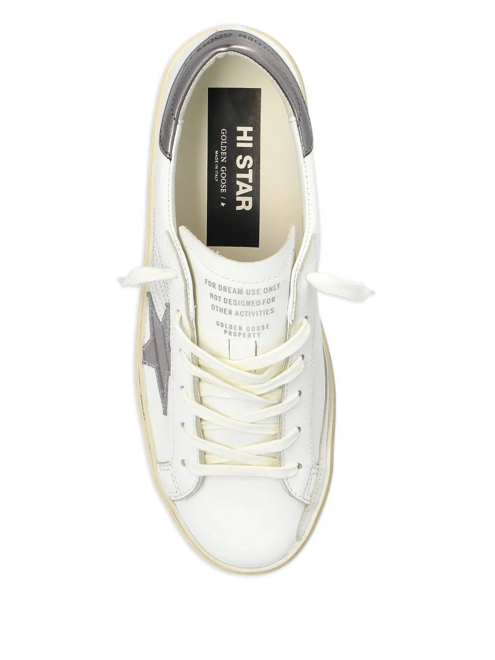 Golden Goose Hi Star Leather — White — Size US M 3.5 - US W 5 — Top View