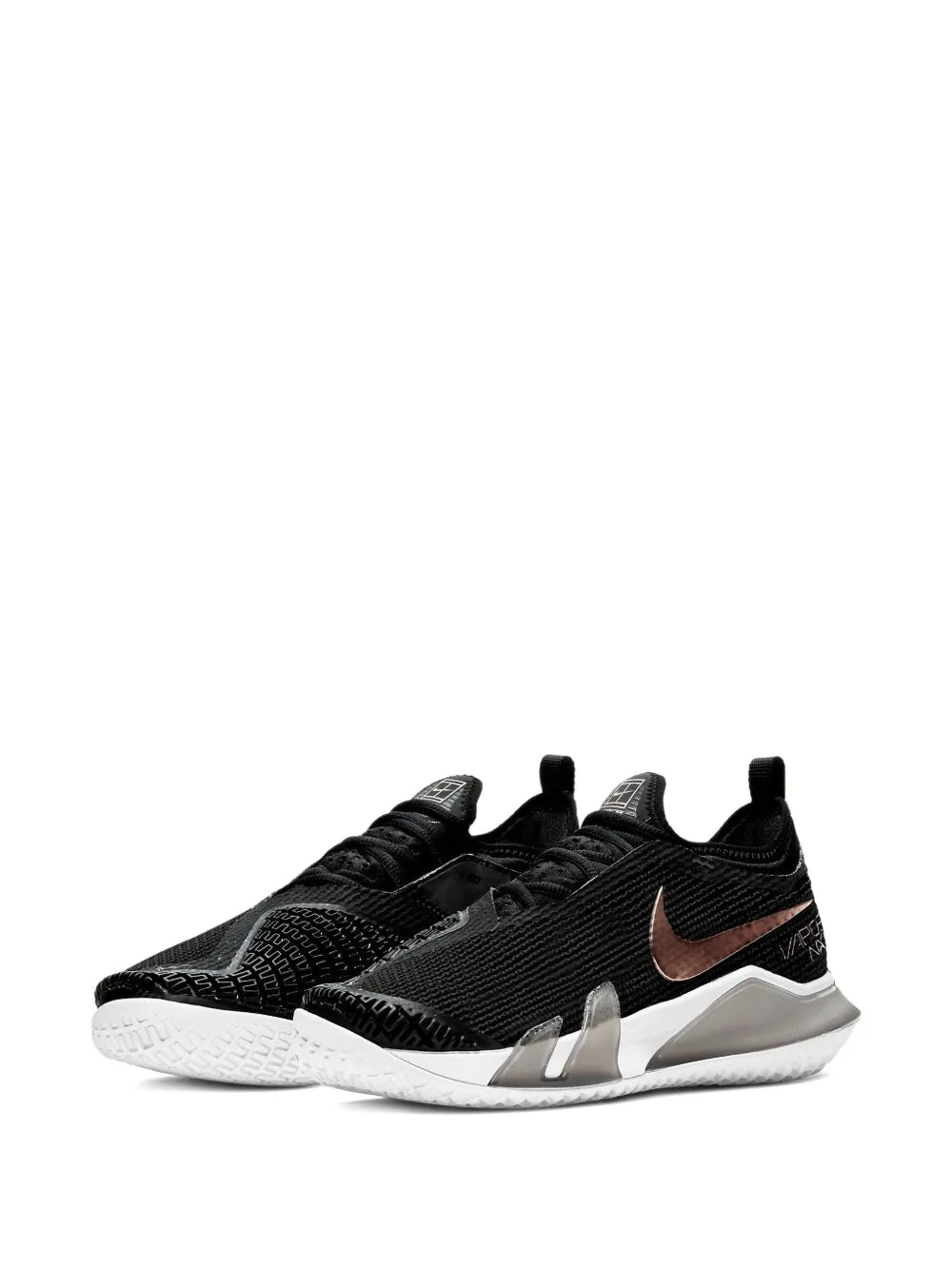 Nike Court React Vapor Nxt Tennis — Black — Size US M 3.5 - US W 5 — Side View