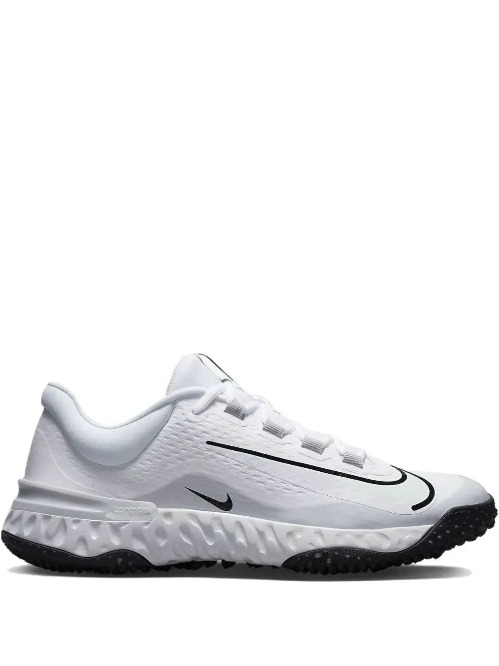 Nike Alpha Huarache Elite 4 Tf Lace-Up — White — Size US M 3.5 - US W 5 — Front View