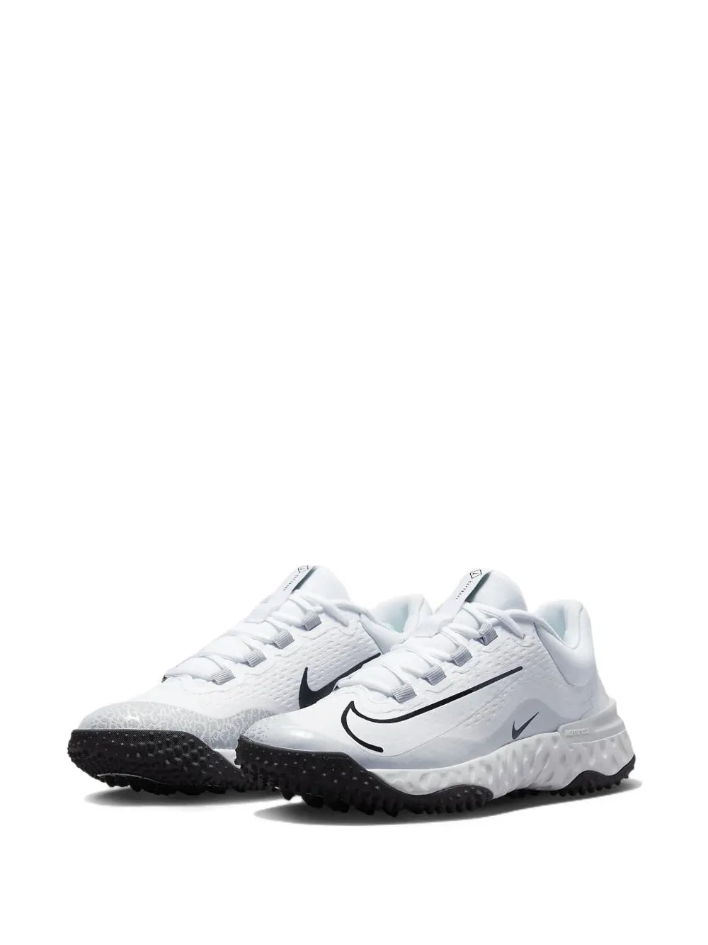 Nike Alpha Huarache Elite 4 Tf Lace-Up — White — Size US M 3.5 - US W 5 — Side View
