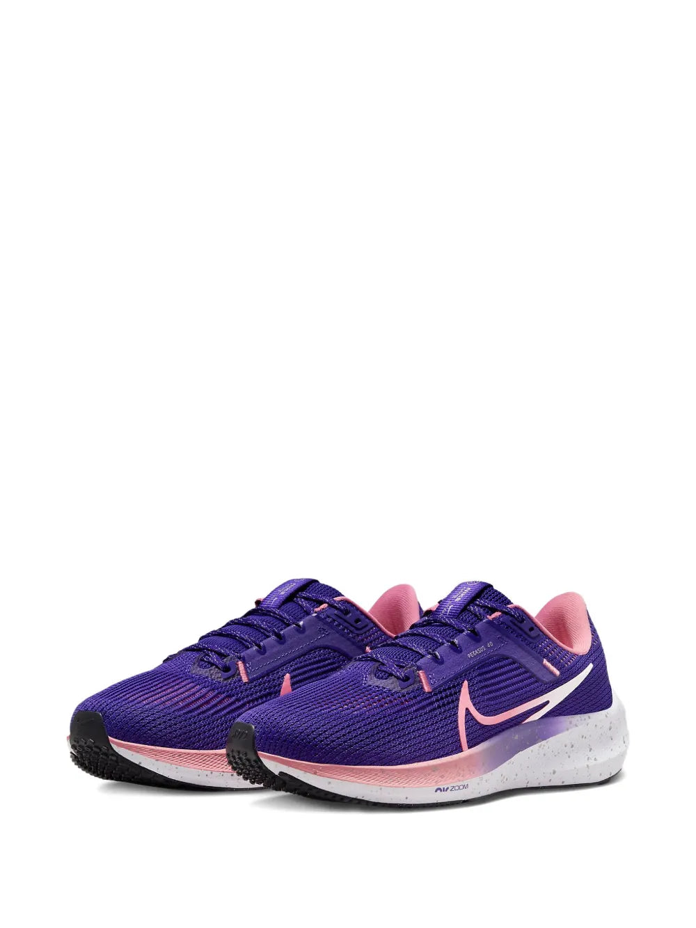Nike Air Zoom Pegasus 40 Lace-Up — Purple — Size US M 3.5 - US W 5 — Side View