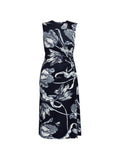 Erdem Floral Print Sleeveless Midi Dress — Blue — Size S — Front View