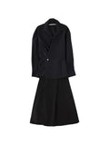 Alexander Wang Collared Organic Cotton Midi Dress — Black/ Red — Size XS — Front View