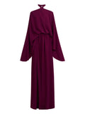 Taller Marmo Sundance Slit Maxi Dress — Purple — Size M — Front View