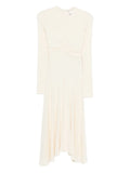 Isabel Marant Flora Ruched Midi Dress — White — Size XS — Front View