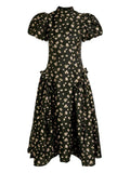 Sister Jane Floral Print Mini Dress — Black — Size XS — Front View