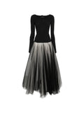 Marc Le Bihan Tulle Maxi Dress — Black — Size XS — Front View