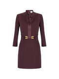 Elisabetta Franchi Buckle Detail Mini Dress — Same as shown — Size M — Front View